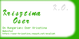 krisztina oser business card